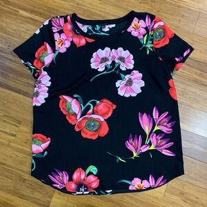 Floral Black Women's Top